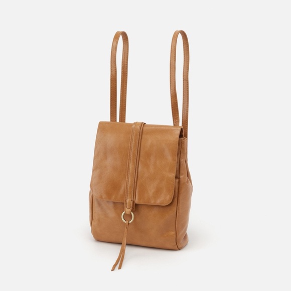 HOBO BAGS Bridge Vintage Tan Leather Backpack Convertible Honey - Picture 2 of 16